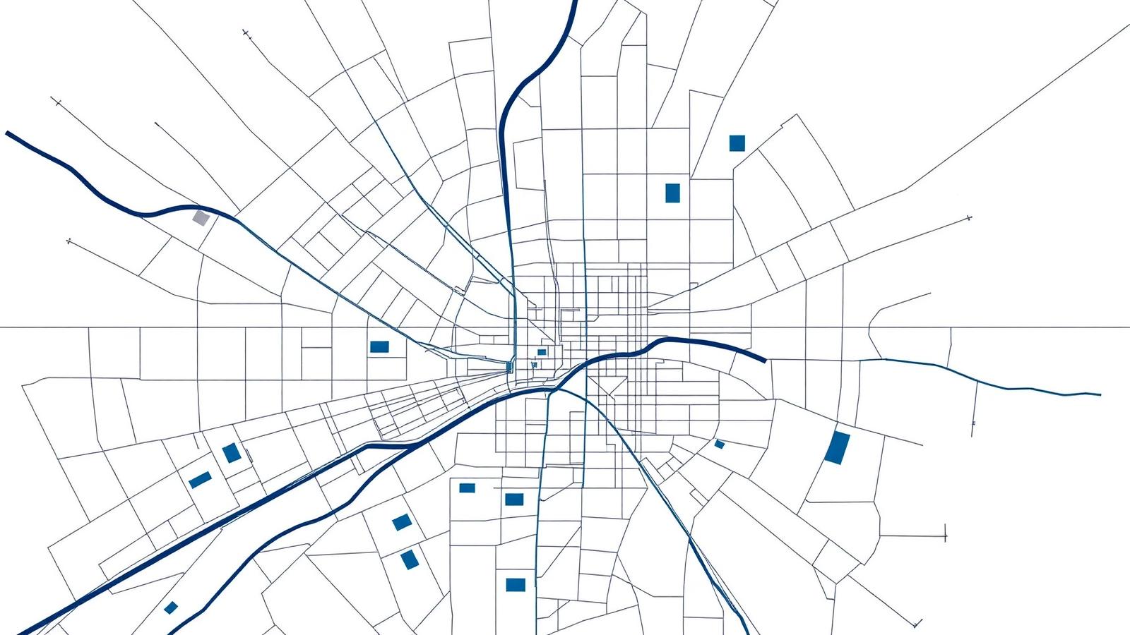 Abstract street network diagram